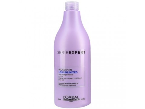 LOREAL Kondicionierius Nepaklusniems Plaukams L‘Oreal Liss Unlimited Keratinoil Complex 750 Ml